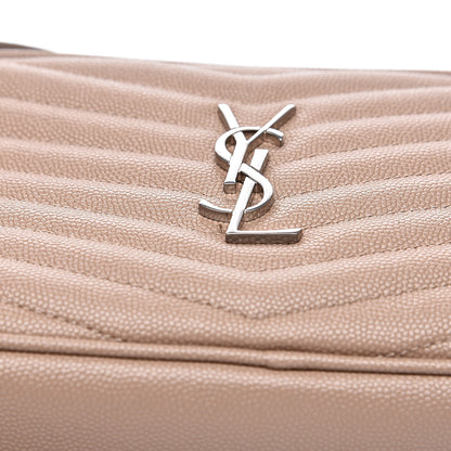 Saint Laurent Grain De Poudre Matelasse Monogram Mini Lou Camera Bag Dark Beige 12 of 13