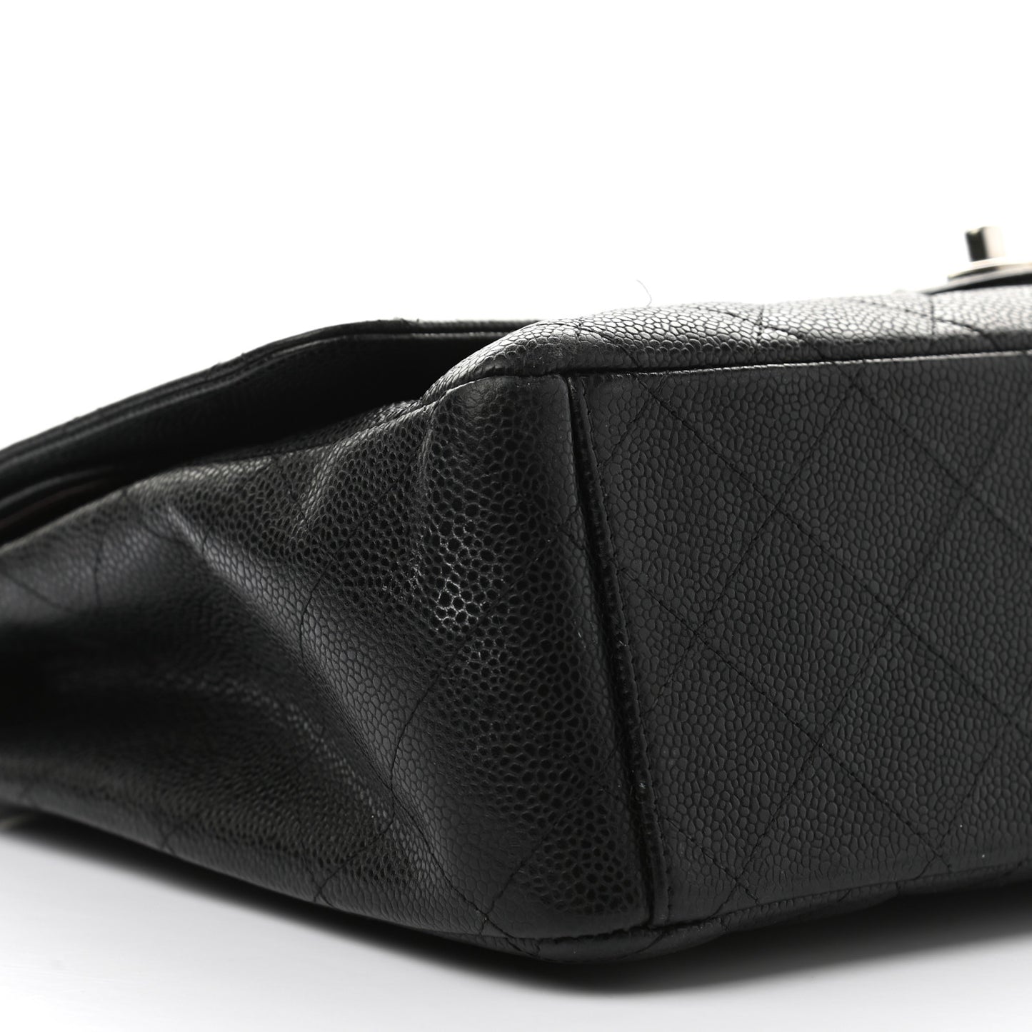 Caviar Quilted Maxi Double Flap Black