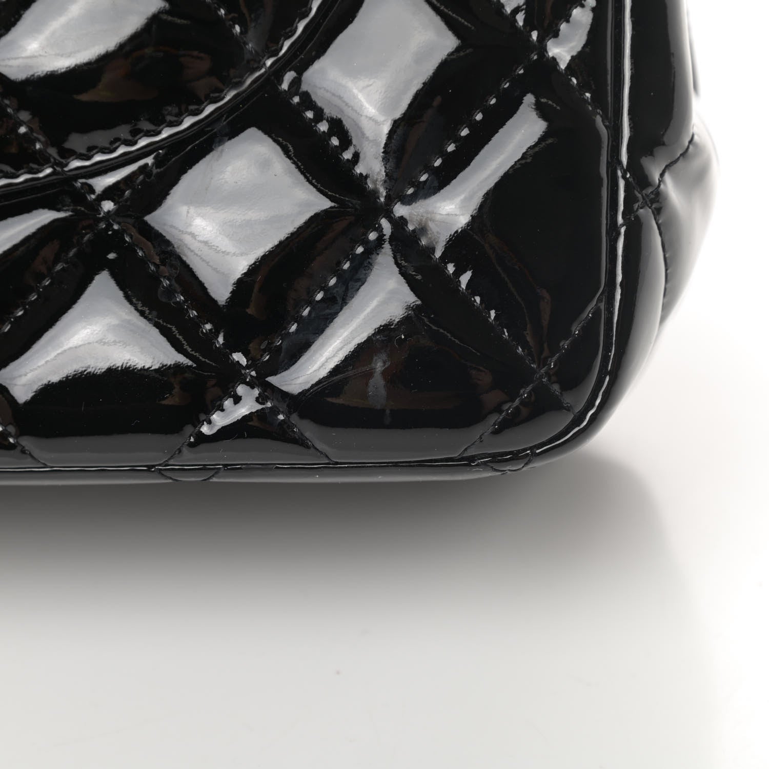 Chanel Patent Quilted Jumbo Double Flap Black 14 of 15