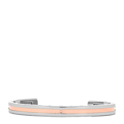 Bulgari 18K Rose Gold Stainless Steel B.Zero1 Cuff Bracelet S 1 of 5
