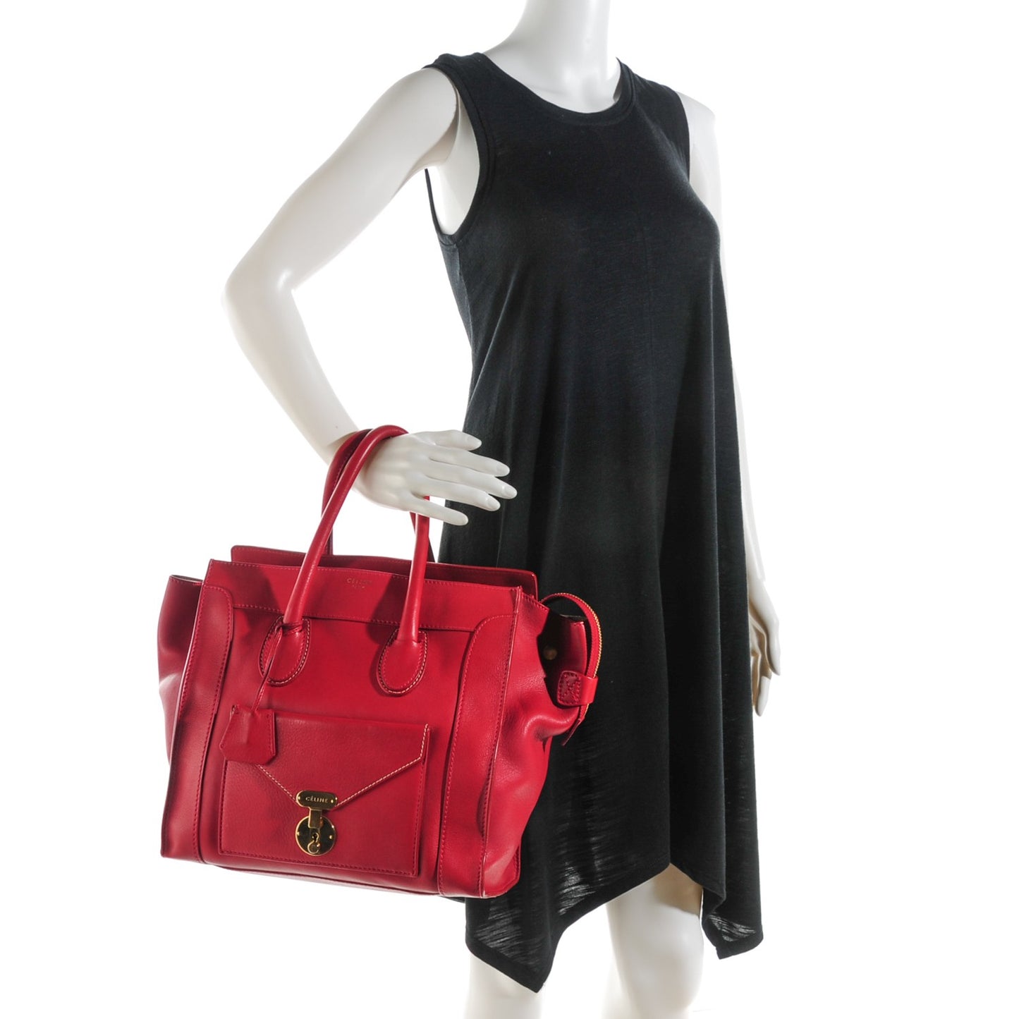 Smooth Calfskin Mini Envelope Luggage Red