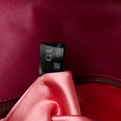 Gucci Velvet Matelasse Embroidered Small GG Marmont Shoulder Bag Fuchsia Violet Cyclamen 8 of 11