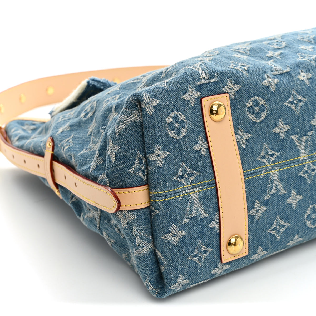Louis Vuitton Monogram Denim CarryAll MM Blue 9 of 11