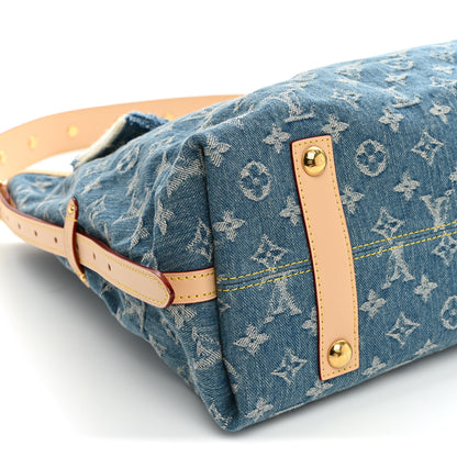 Louis Vuitton Monogram Denim CarryAll MM Blue 9 of 11