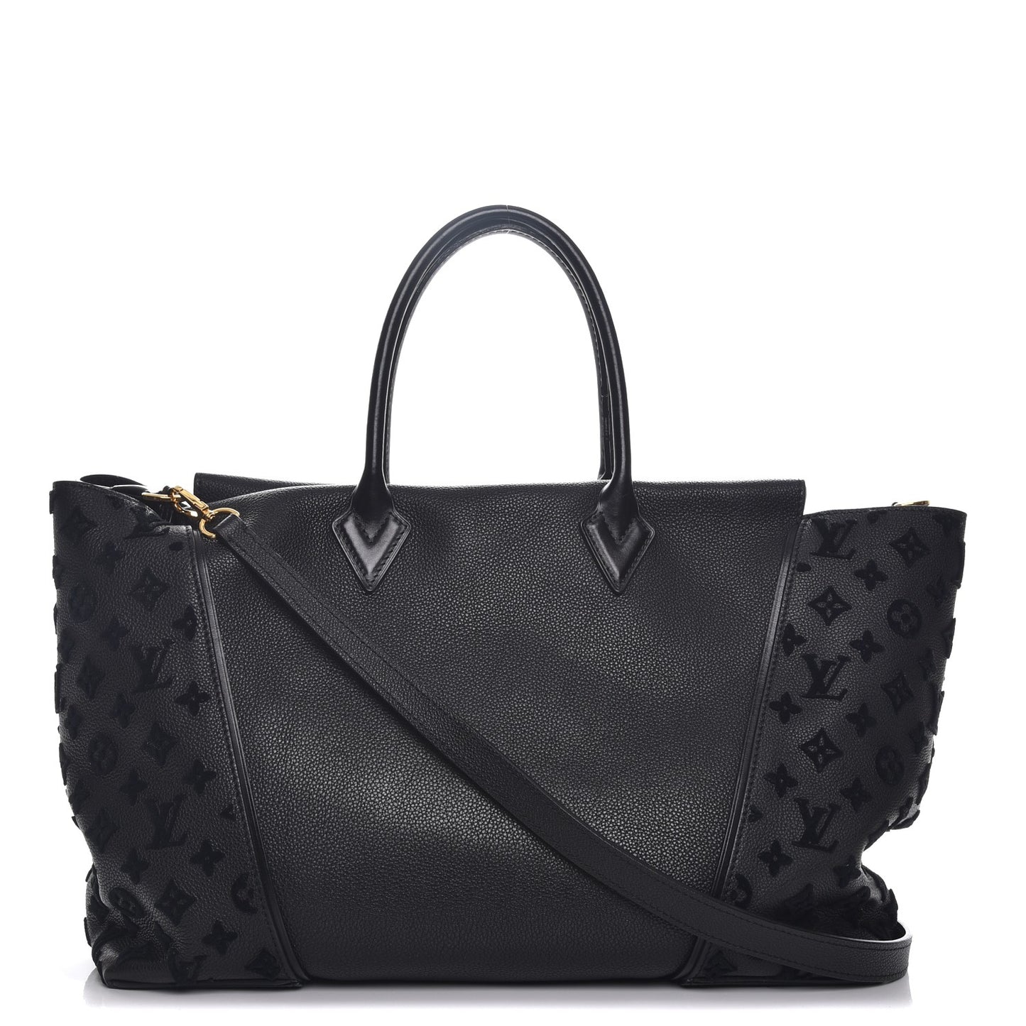 Cuir Orfevre Veau Cachemire Tote W GM Black