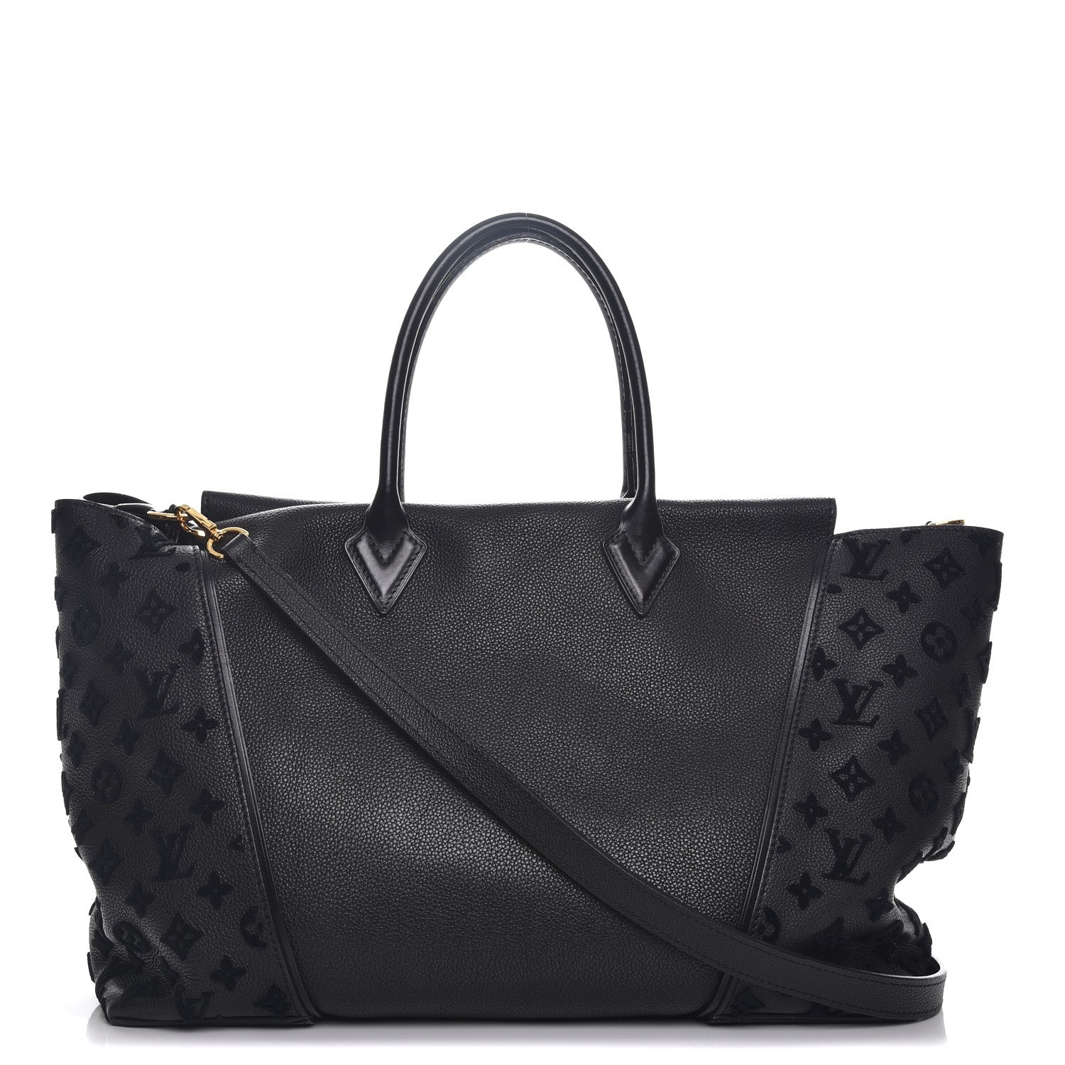Louis Vuitton Cuir Orfevre Veau Cachemire Tote W GM Black 1 of 12