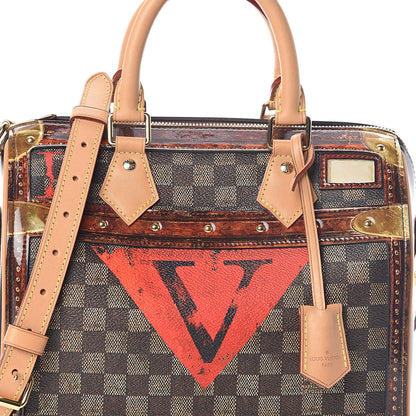 Louis Vuitton Transformed Damier Ebene Time Trunk Speedy Bandouliere 25 Black 7 of 9