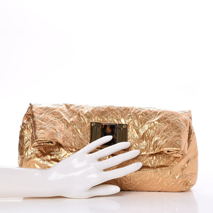 Louis Vuitton Jacquard Quilted Monogram Altair Clutch Gold 2 of 7