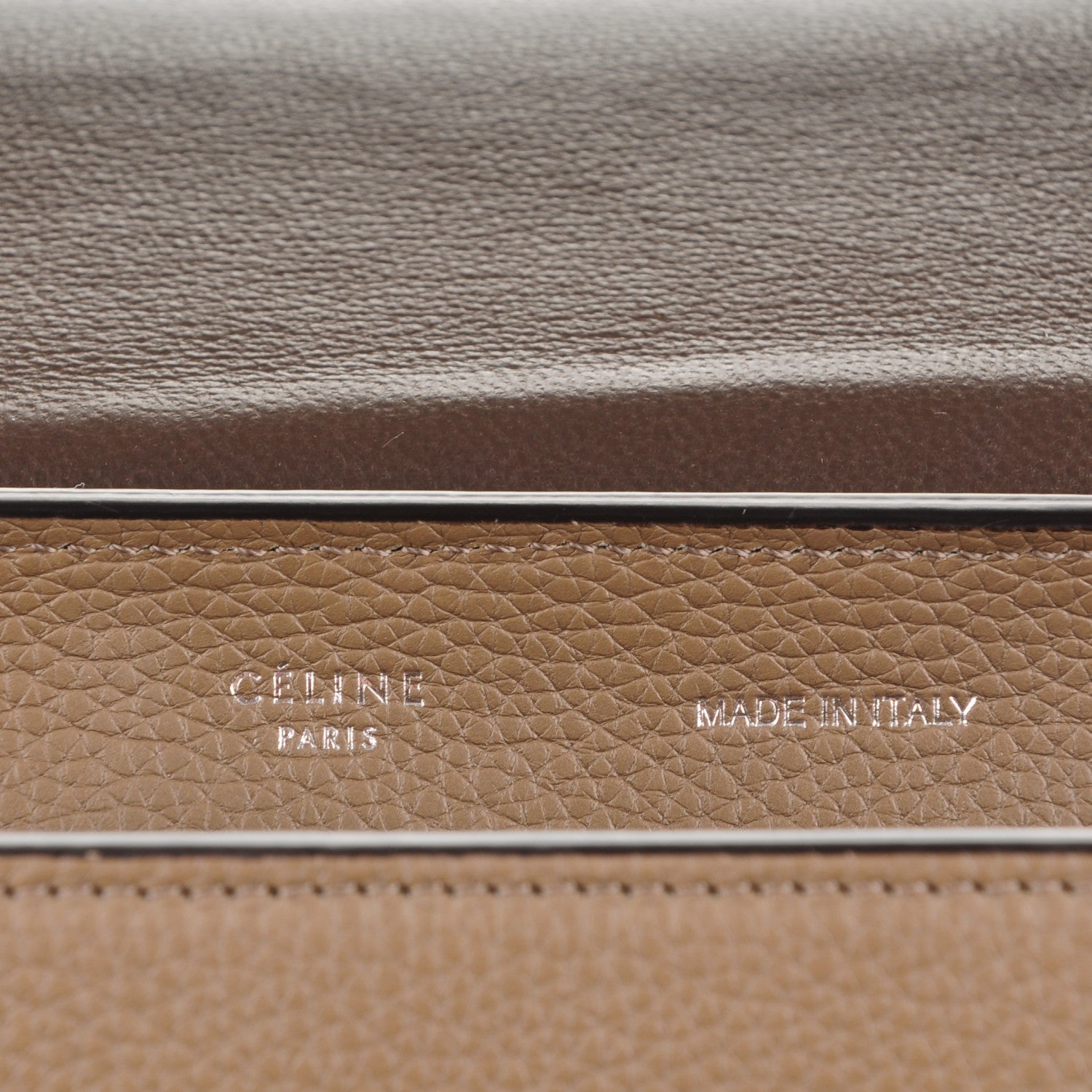 Celine Drummed Calfskin Suede Medium Trapeze Souris 5 of 8