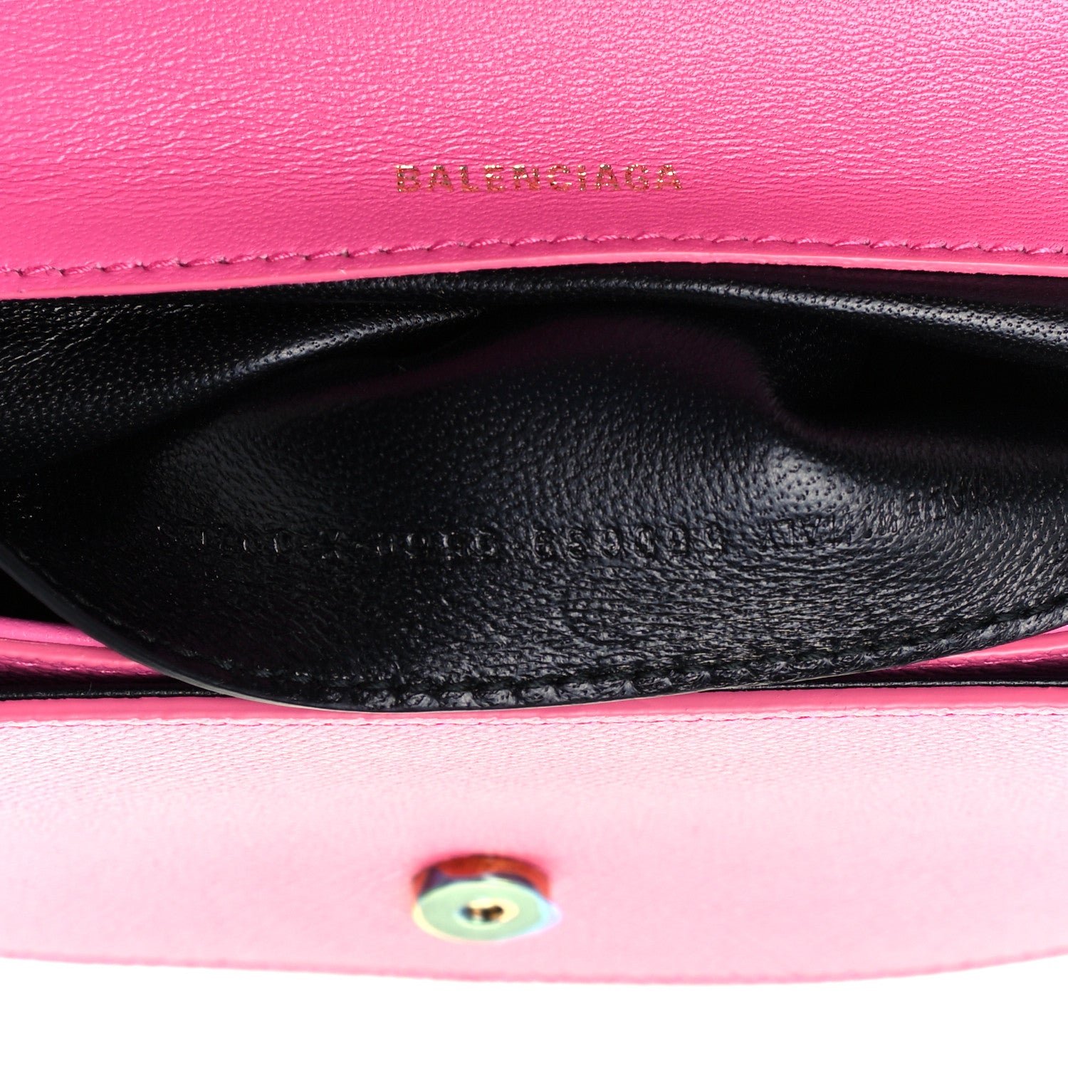 Balenciaga Signature Grained Calfskin Logo Print Ville Day Bag XS Rose Bubblegum Black 7 of 11