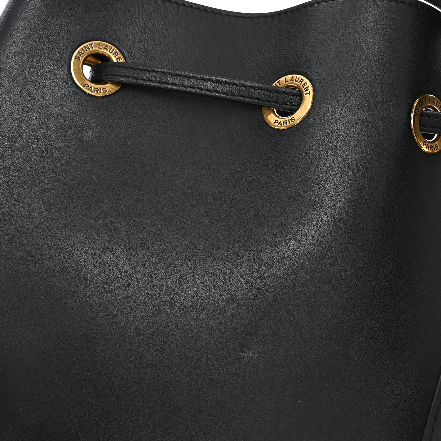 Saint Laurent Smooth Calfskin Paris VII Large Flat Hobo Black 13 of 19