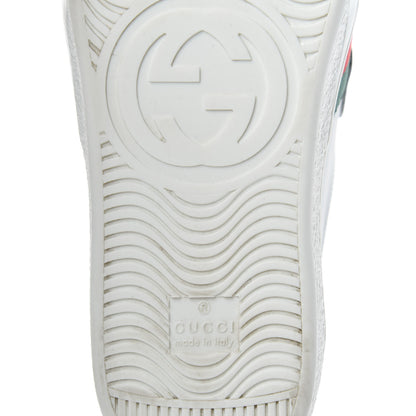 Gucci Calfskin Web Velcro Womens Ace Sneakers 38 White Green 7 of 9