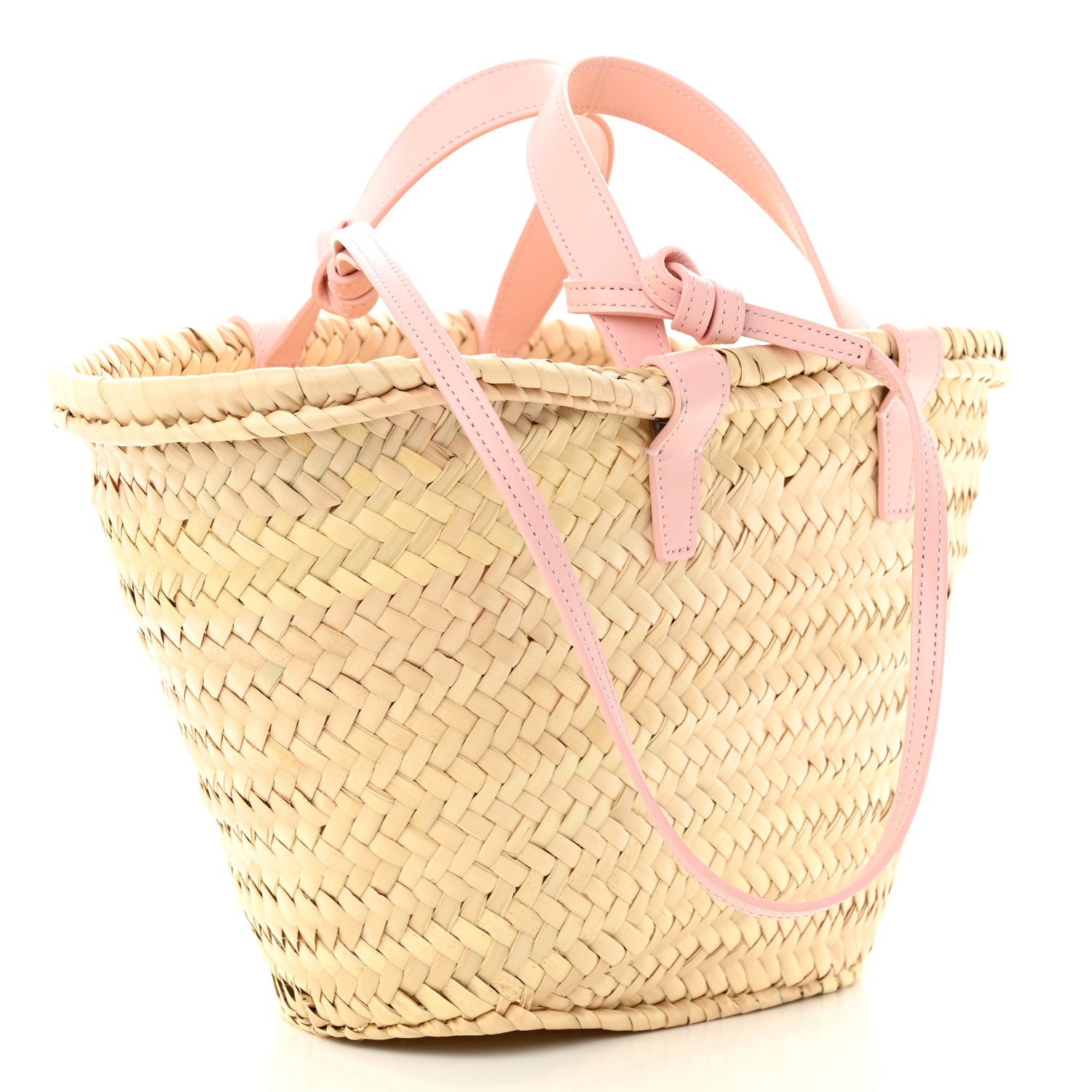 Celine Raffia Calfskin Triomphe Teen Panier Pink 3 of 10