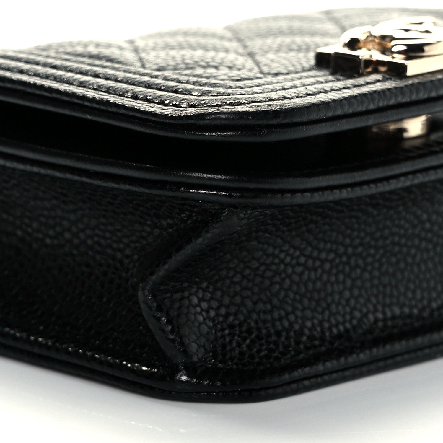 Chanel Caviar Quilted Boy Flap Waist Belt Bag Black 9 of 10