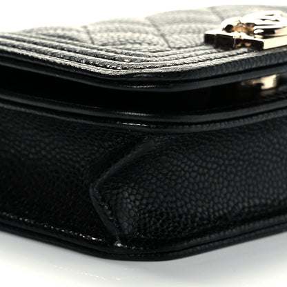 Chanel Caviar Quilted Boy Flap Waist Belt Bag Black 9 of 10