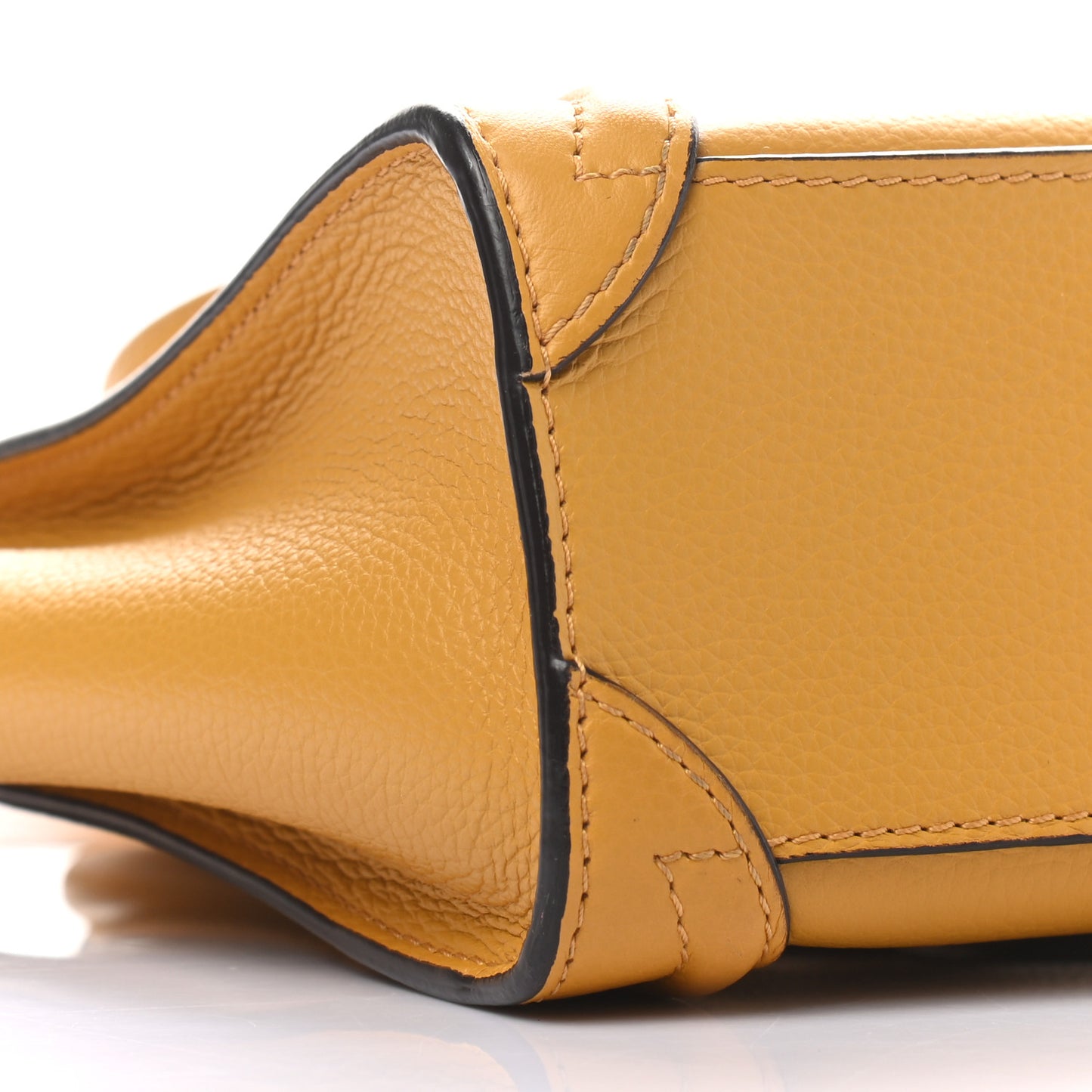 Drummed Calfskin Nano Luggage Ocre