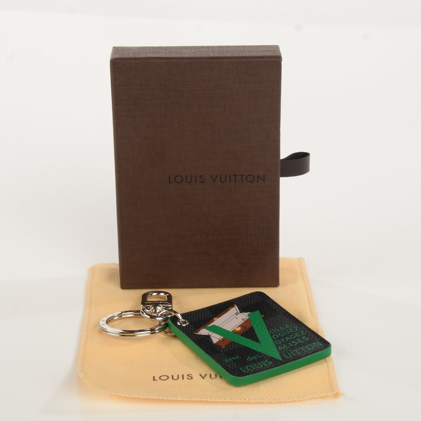 Damier Graphite Illustre V Key Holder Green