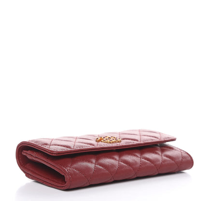 Chanel Lambskin Quilted Medium 19 Flap Wallet Burgundy 4 of 8