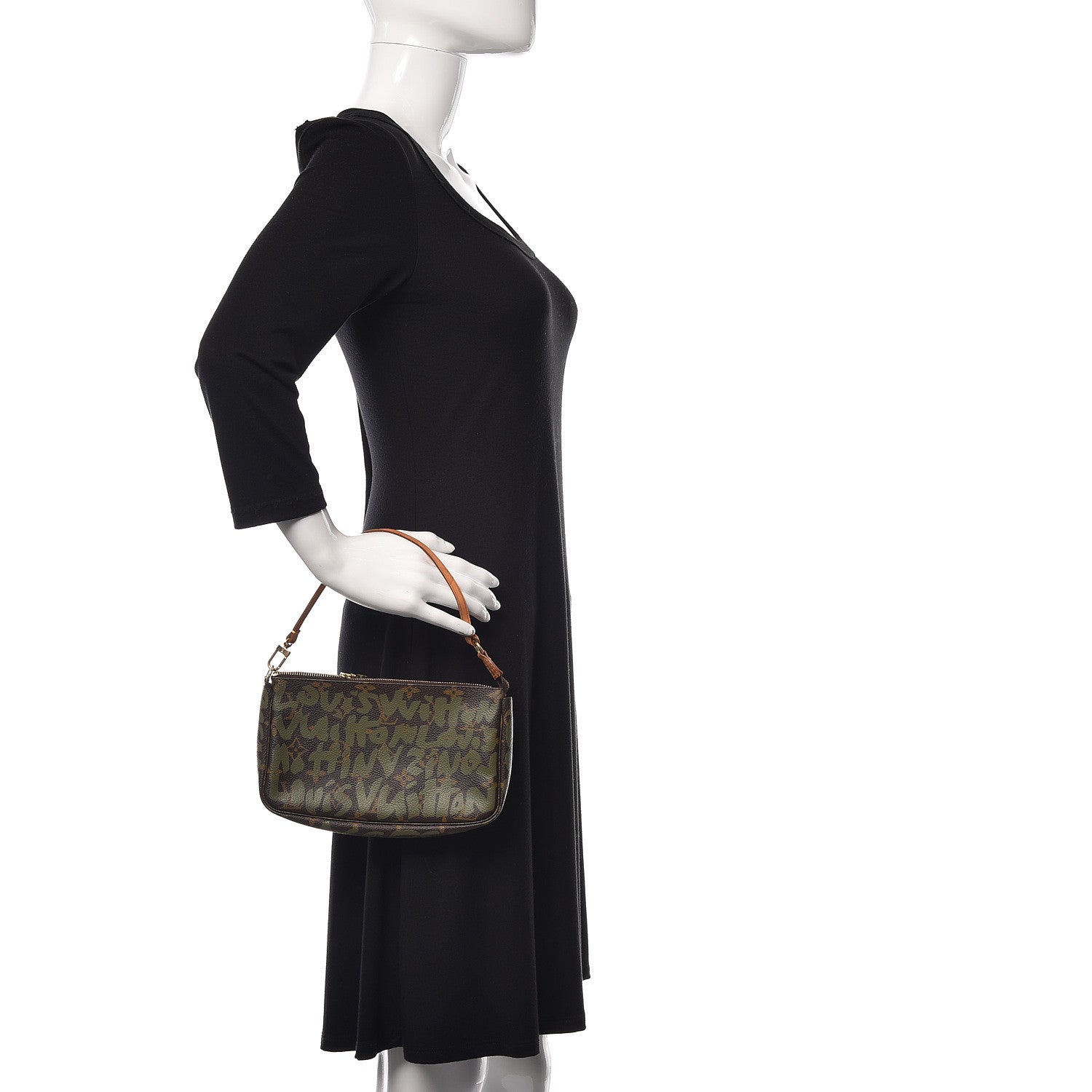 Louis Vuitton Monogram Graffiti Pochette Accessories Kaki 2 of 10