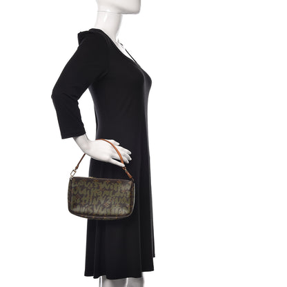 Louis Vuitton Monogram Graffiti Pochette Accessories Kaki 2 of 10