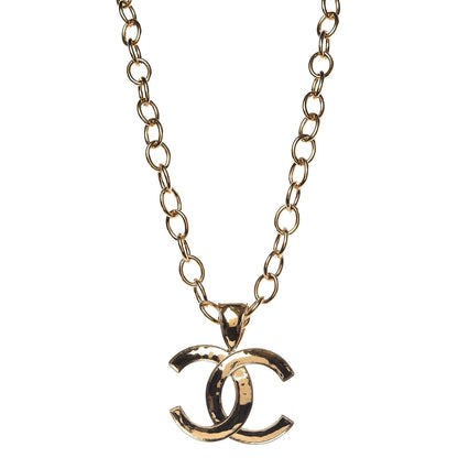 Chanel Hammered CC Long Necklace Gold 1 of 5