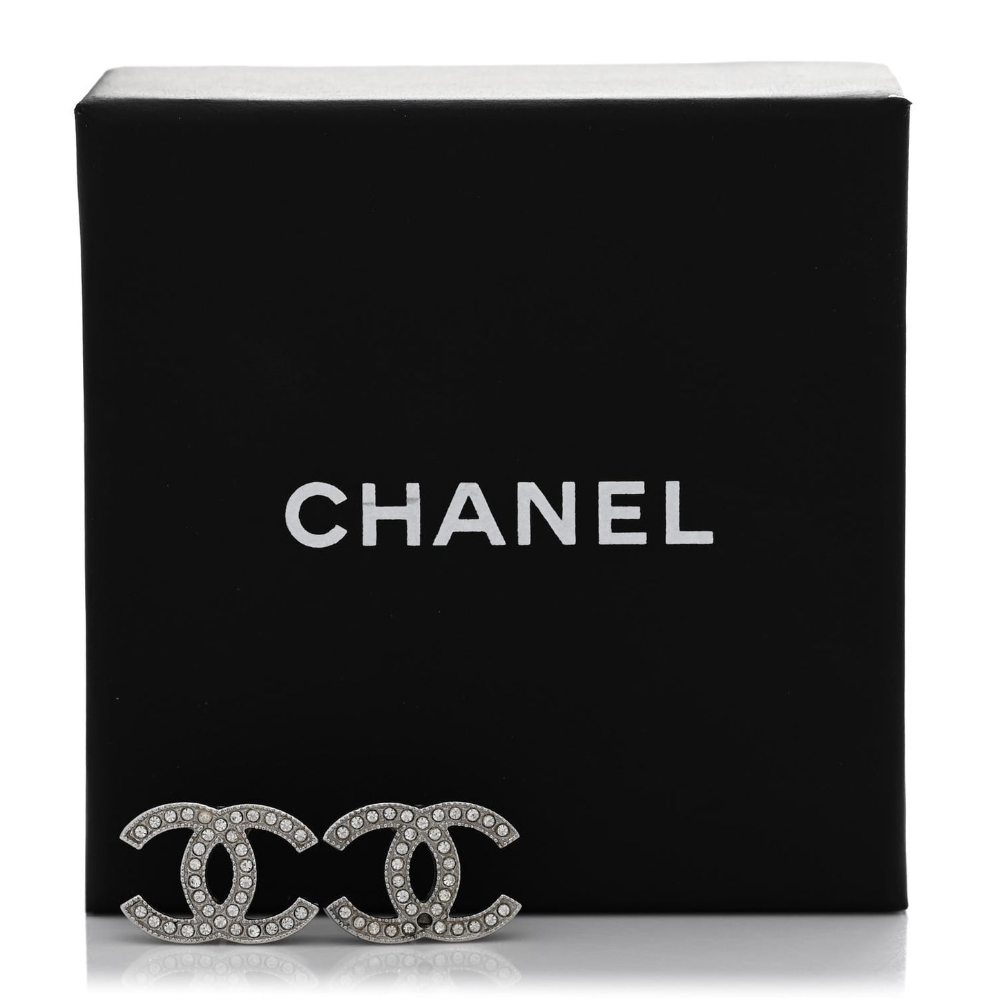 Crystal CC Earrings Silver