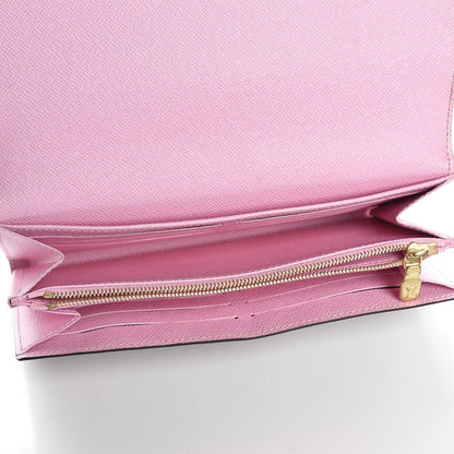 Louis Vuitton Monogram 2016 Christmas Animation Sarah Wallet Rose Ballerine 5 of 9