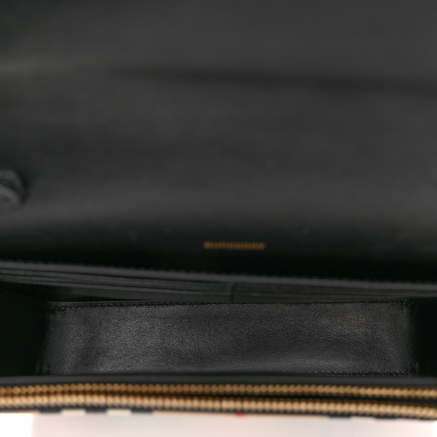 Grainy Calfskin Vintage Check Hampshire Crossbody Black
