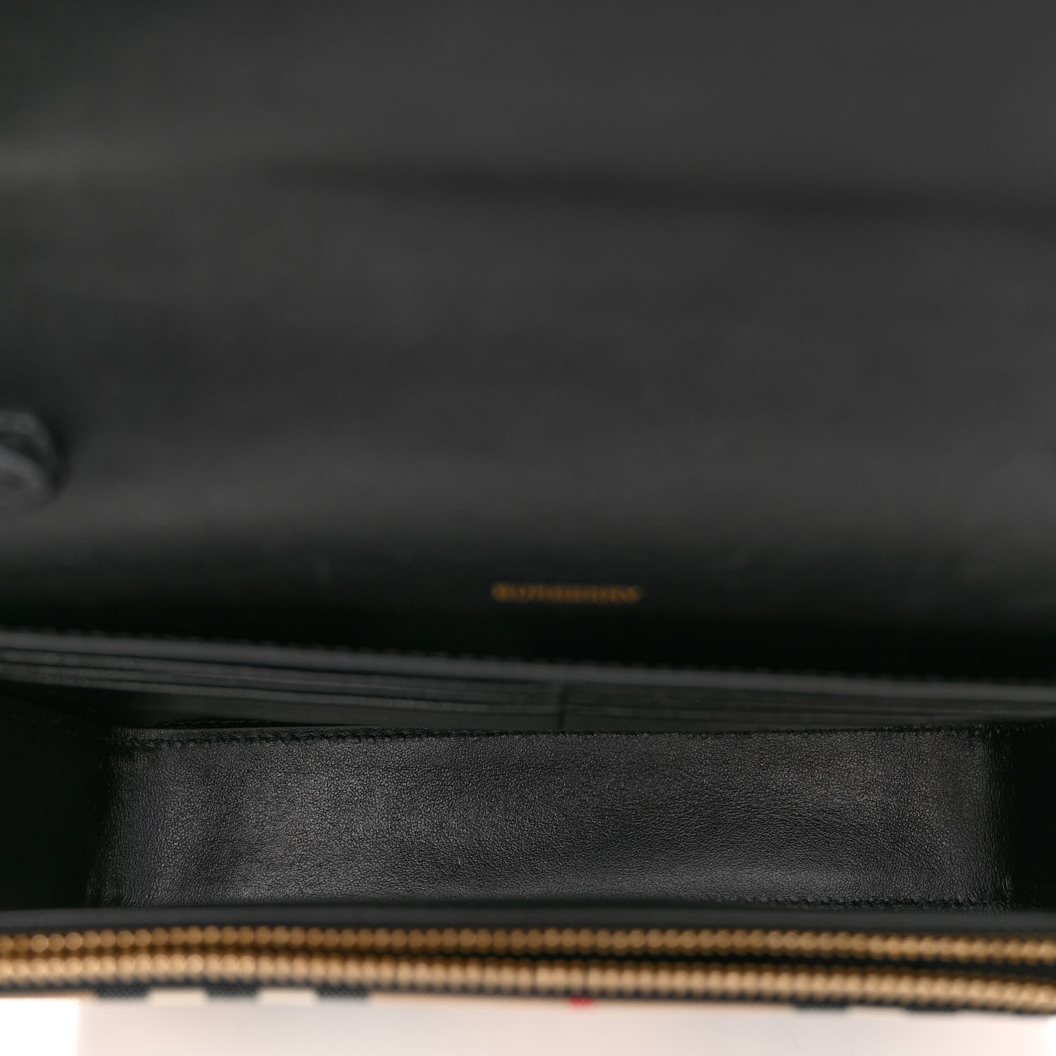 Burberry Grainy Calfskin Vintage Check Hampshire Crossbody Black 5 of 9