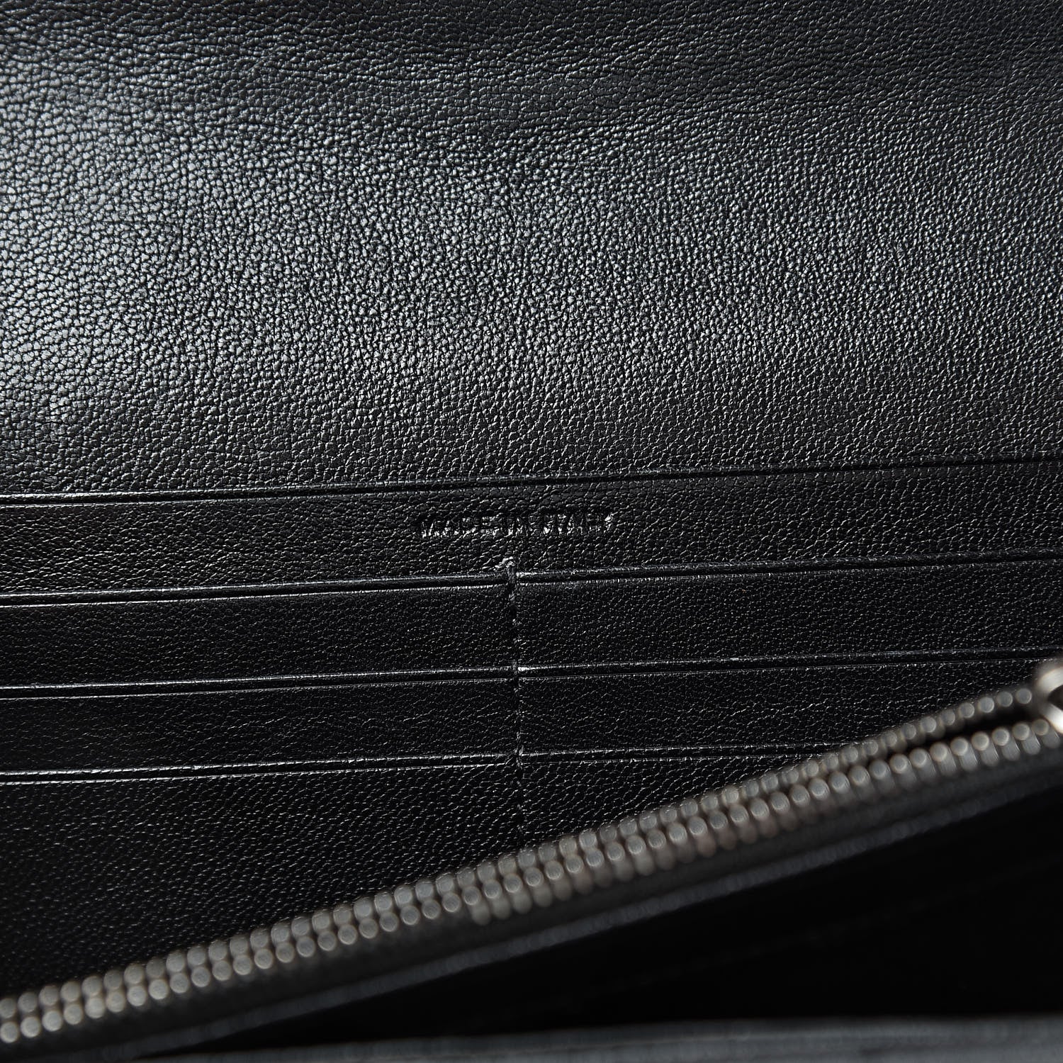 Saint Laurent Calfskin Matelasse Chevron Heart Patchwork Monogram Wallet Black 7 of 8