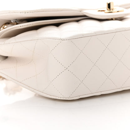 Chanel Caviar Quilted Small Double Flap White 9 of 10