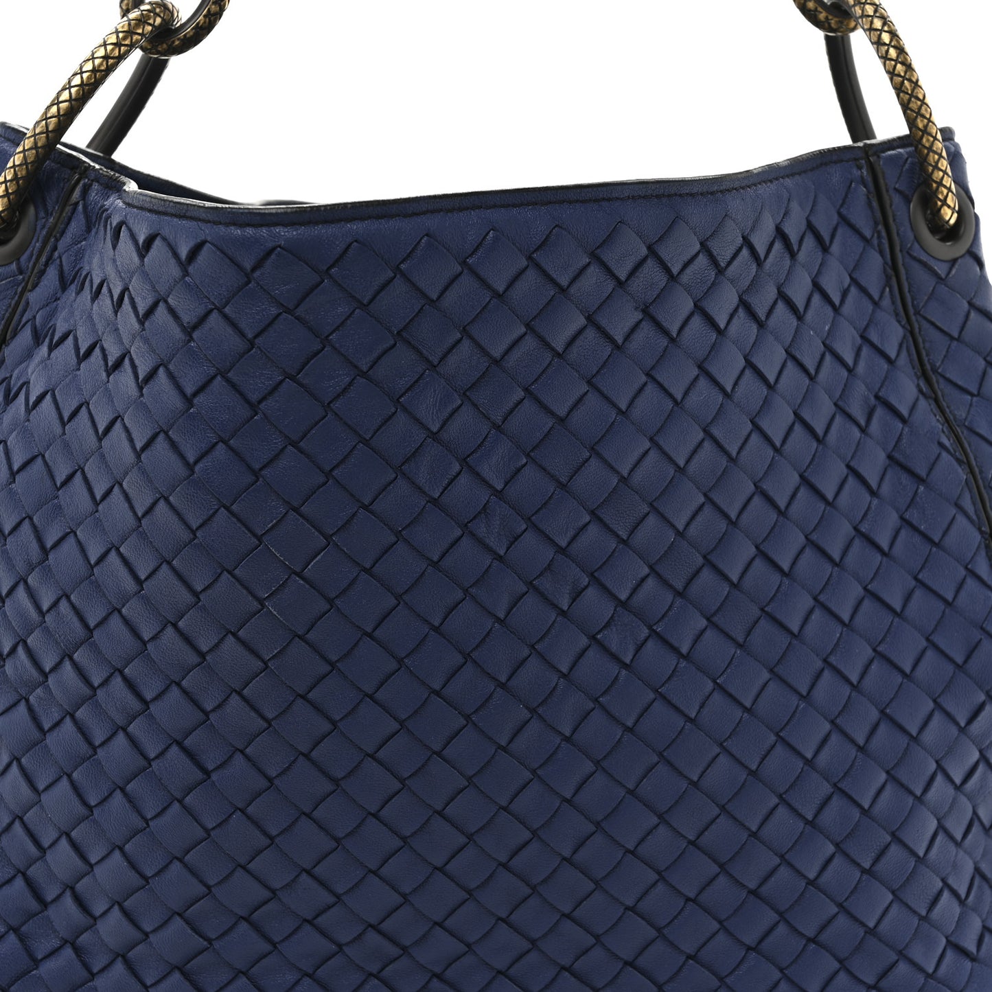 Nappa Intrecciato Small Loop Blue