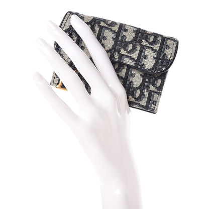 Christian Dior Oblique Saddle Card Holder Blue 2 of 10