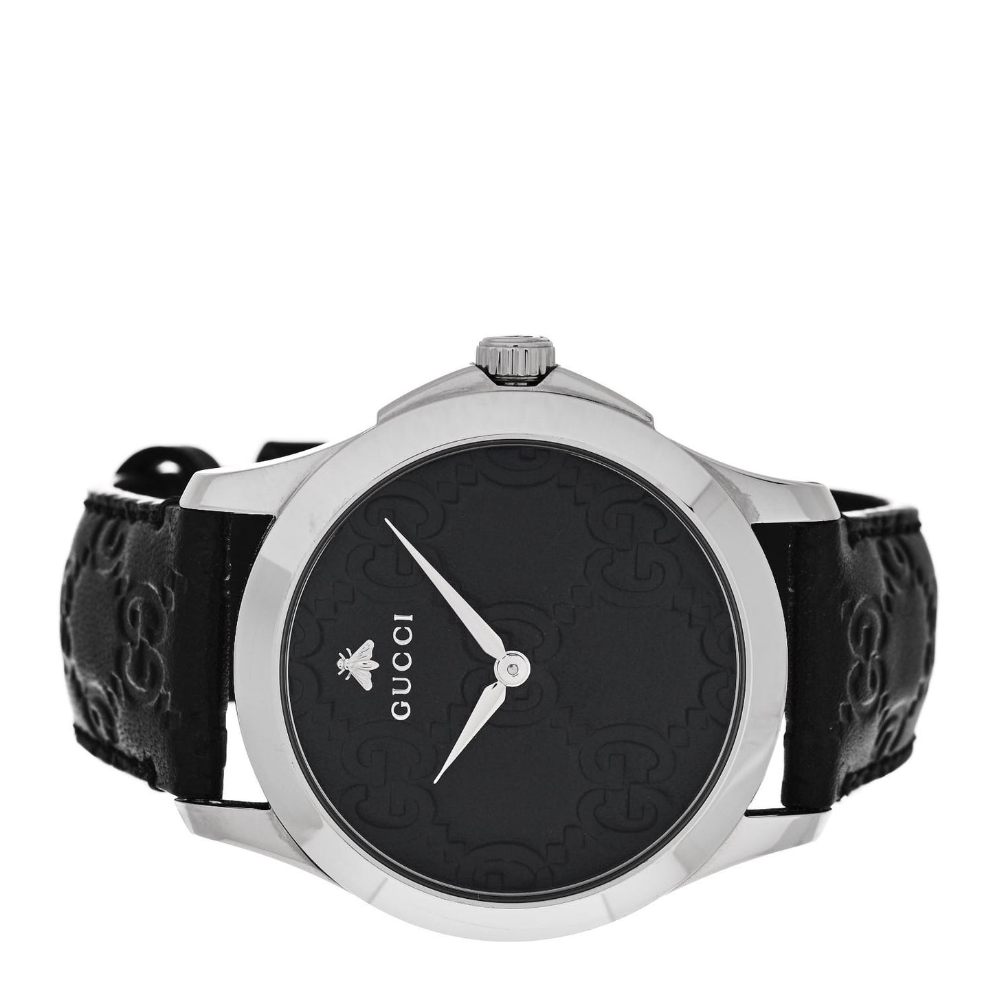 Stainless Steel Calfskin 38mm G-Timeless Quartz Watch Black