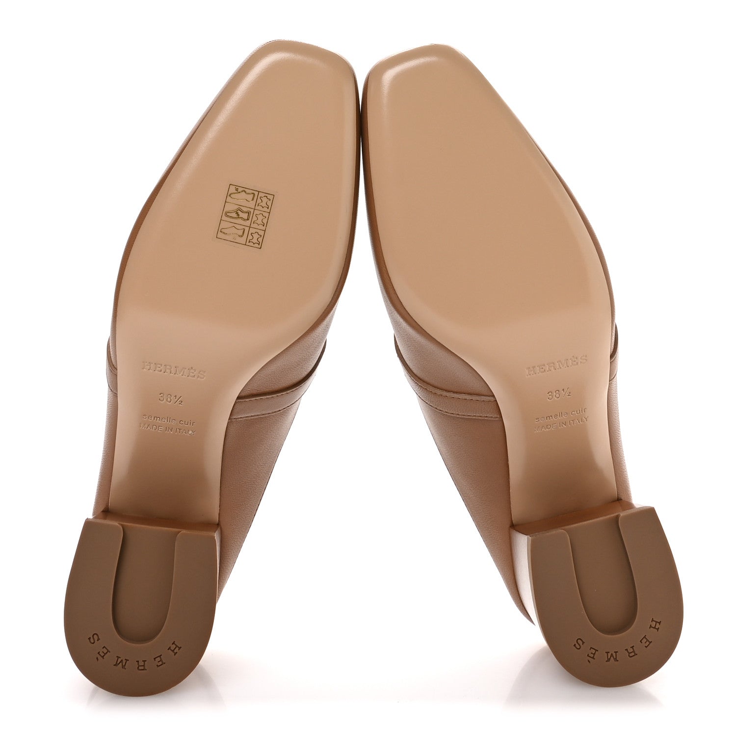 Hermes Goatskin Blossom Mules 38.5 Marron Havane 6 of 9