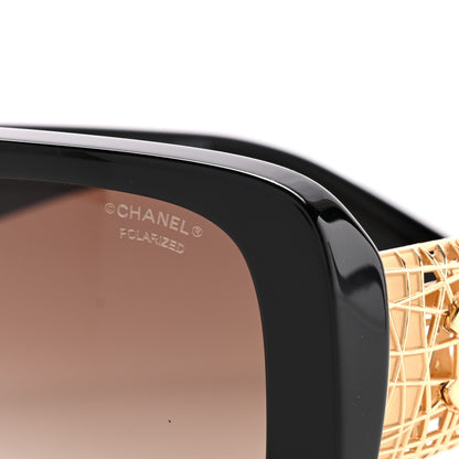 Chanel Acetate Metal Polarized Square Sunglasses 5532 Black 7 of 8