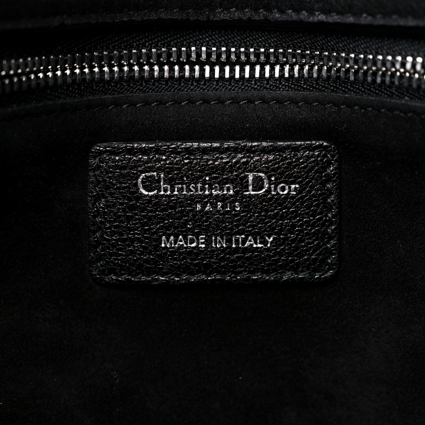 Canyon Grained Lambskin Large Lady Dior Black