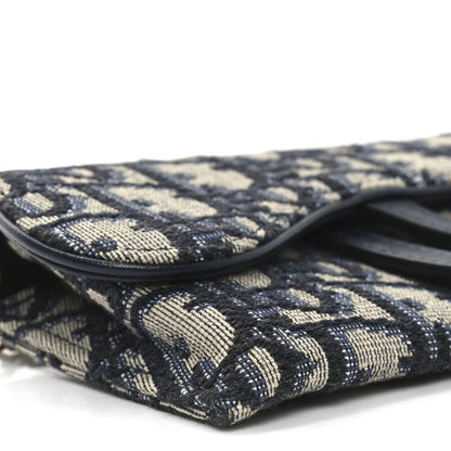 Christian Dior Oblique Nano Saddle Chain Pouch Blue 7 of 8