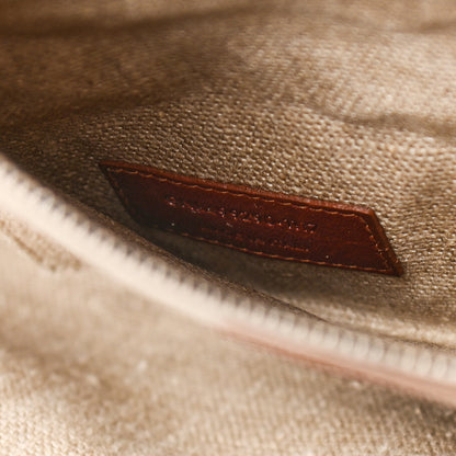 Saint Laurent Linen Calfskin Rive Gauche Tote Tan 6 of 17