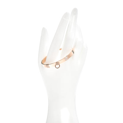 Hermes 18K Rose Gold Diamond PM Collier De Chien Bracelet SH 2 of 5