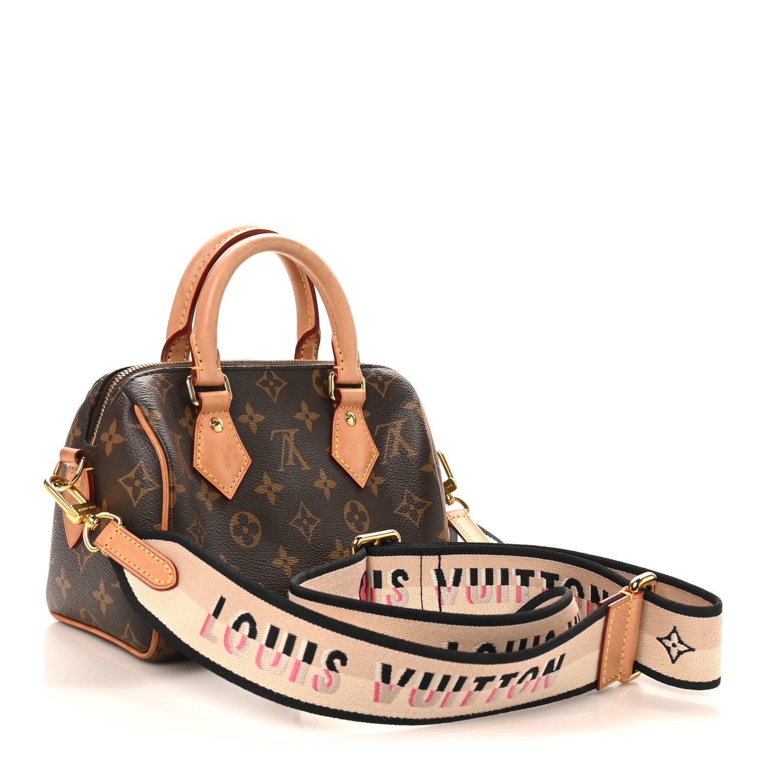 Louis Vuitton Monogram Speedy Bandouliere 20 Black 1879954