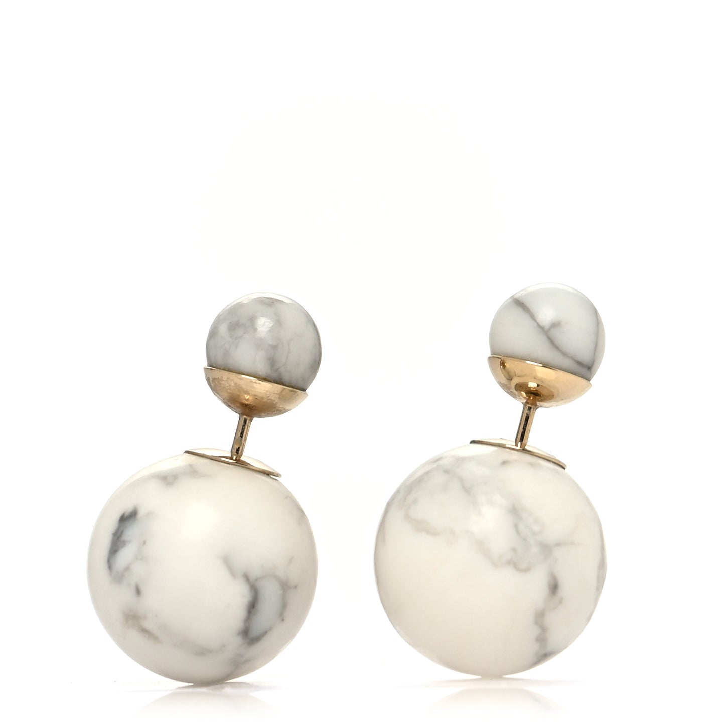 Mise En Dior Tribal Earrings White