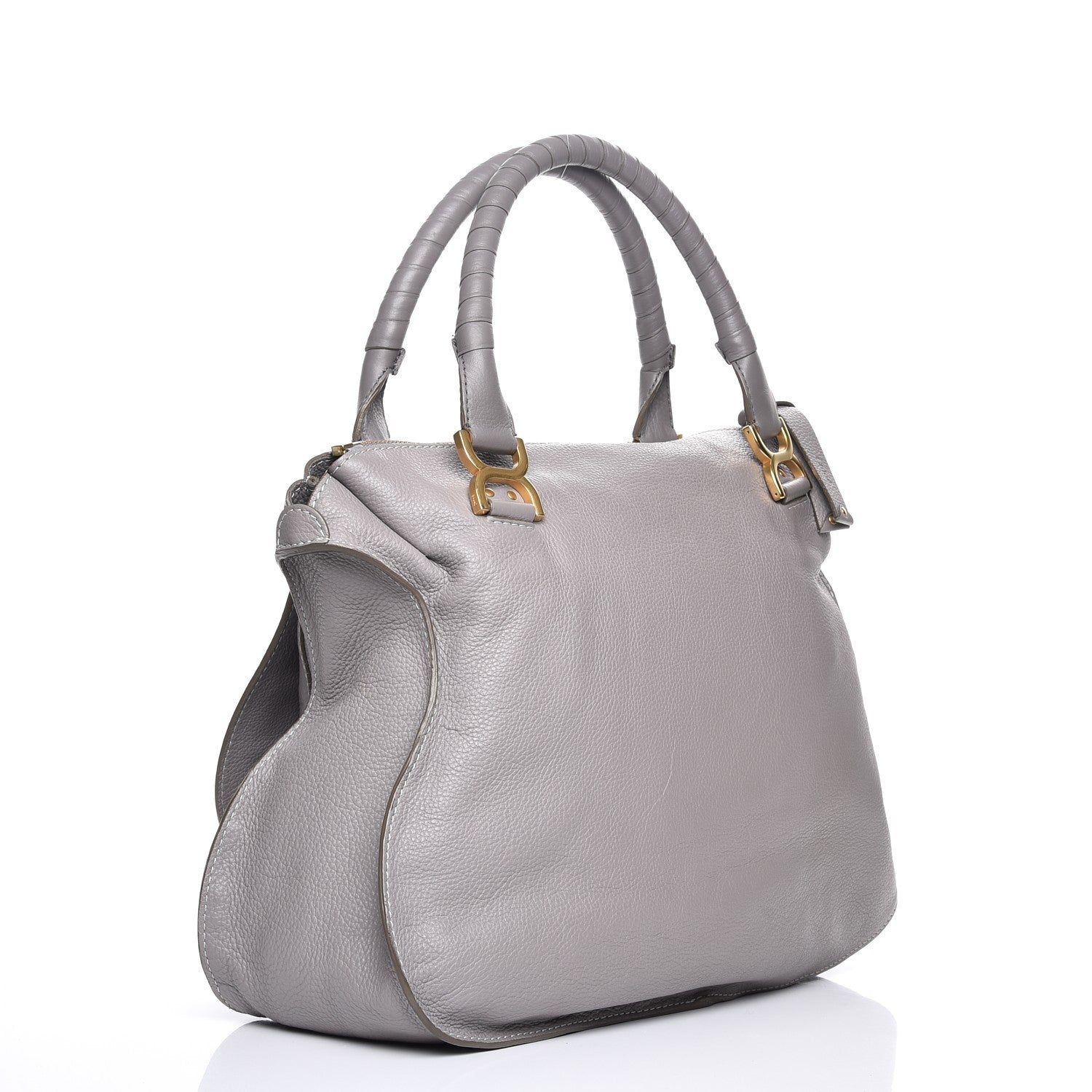 Chloe Calfskin Large Marcie Satchel Cashmere Grey 3 of 12
