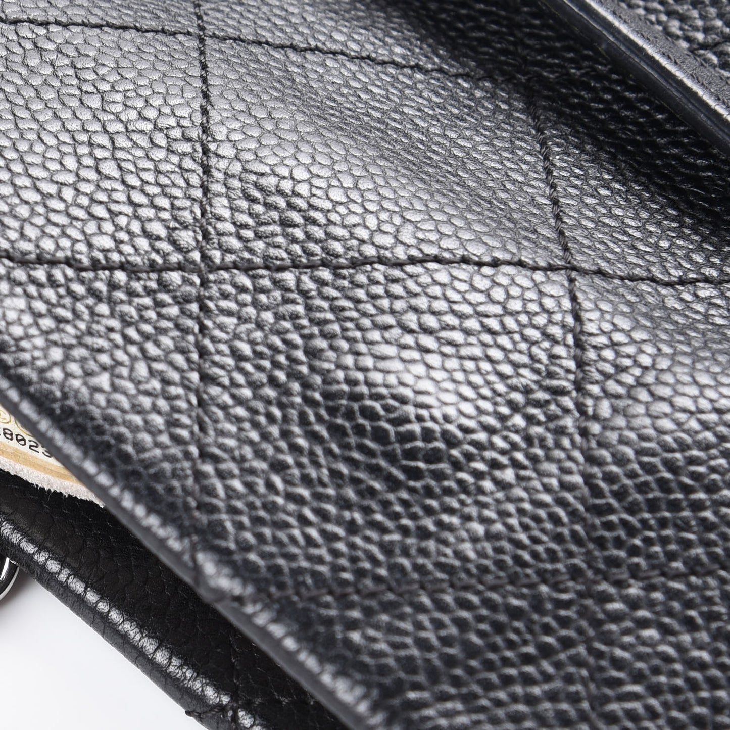 Caviar Stitched Medium CC Pocket Hobo Black