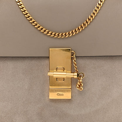 Chloe Suede Smooth Calfskin Drew Shoulder Bag Motty Grey 7 of 10