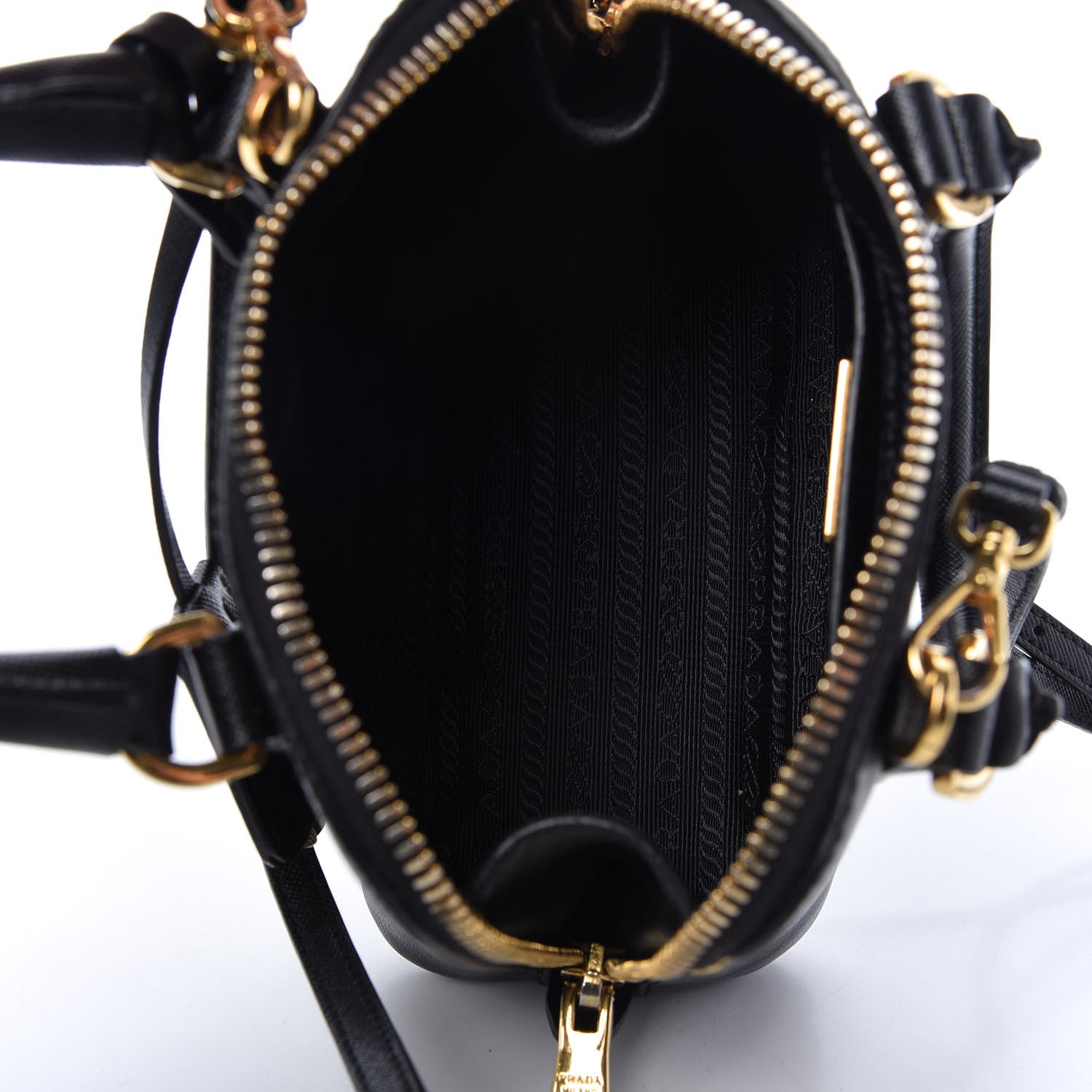 Prada Saffiano Lux Mini Promenade Tote Black 5 of 9