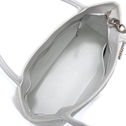 Chanel Caviar Medallion Tote White 8 of 8