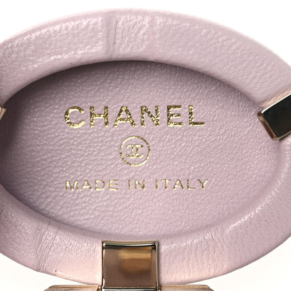 Chanel Lambskin Quilted Oval Mini Bag Charm Light Purple 5 of 7