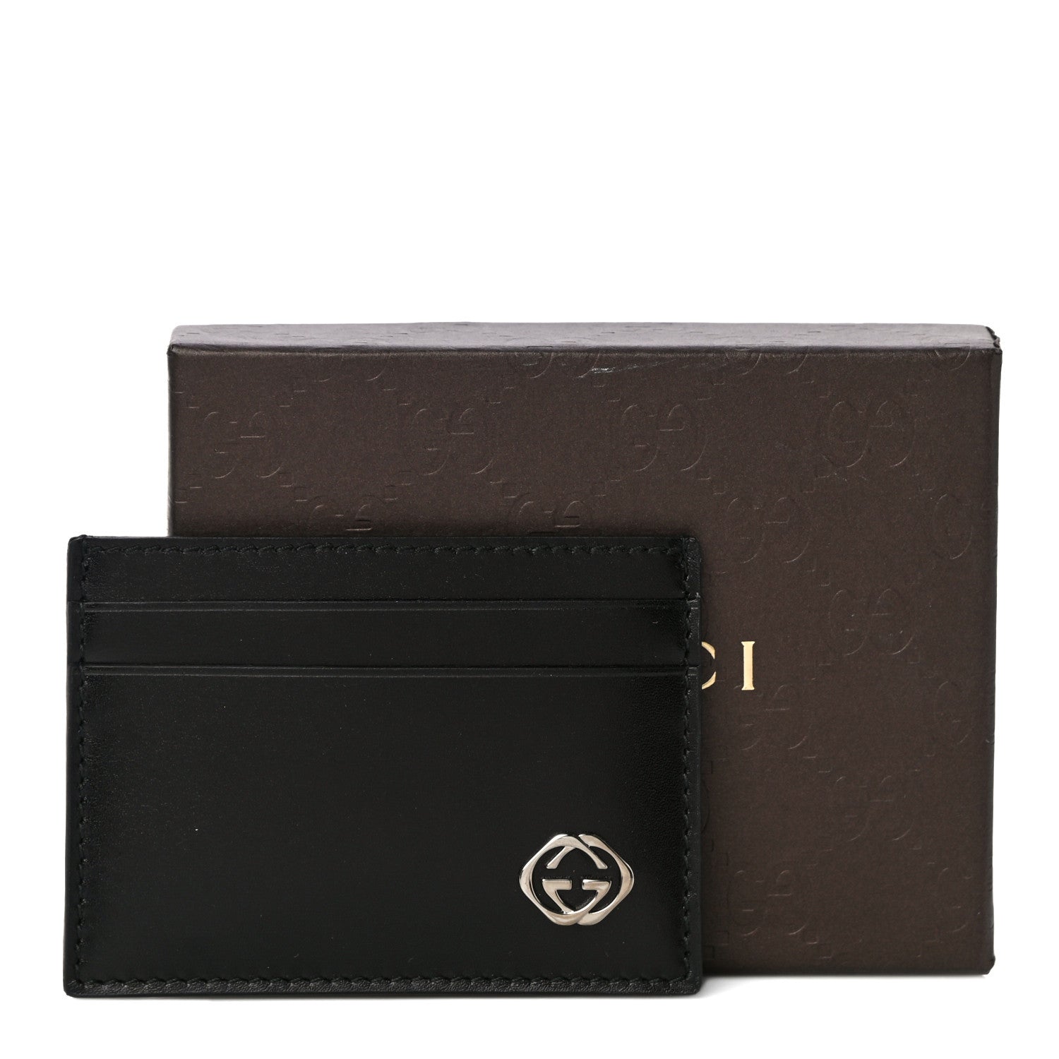 Gucci Calfskin GG Card Holder Black 10 of 10