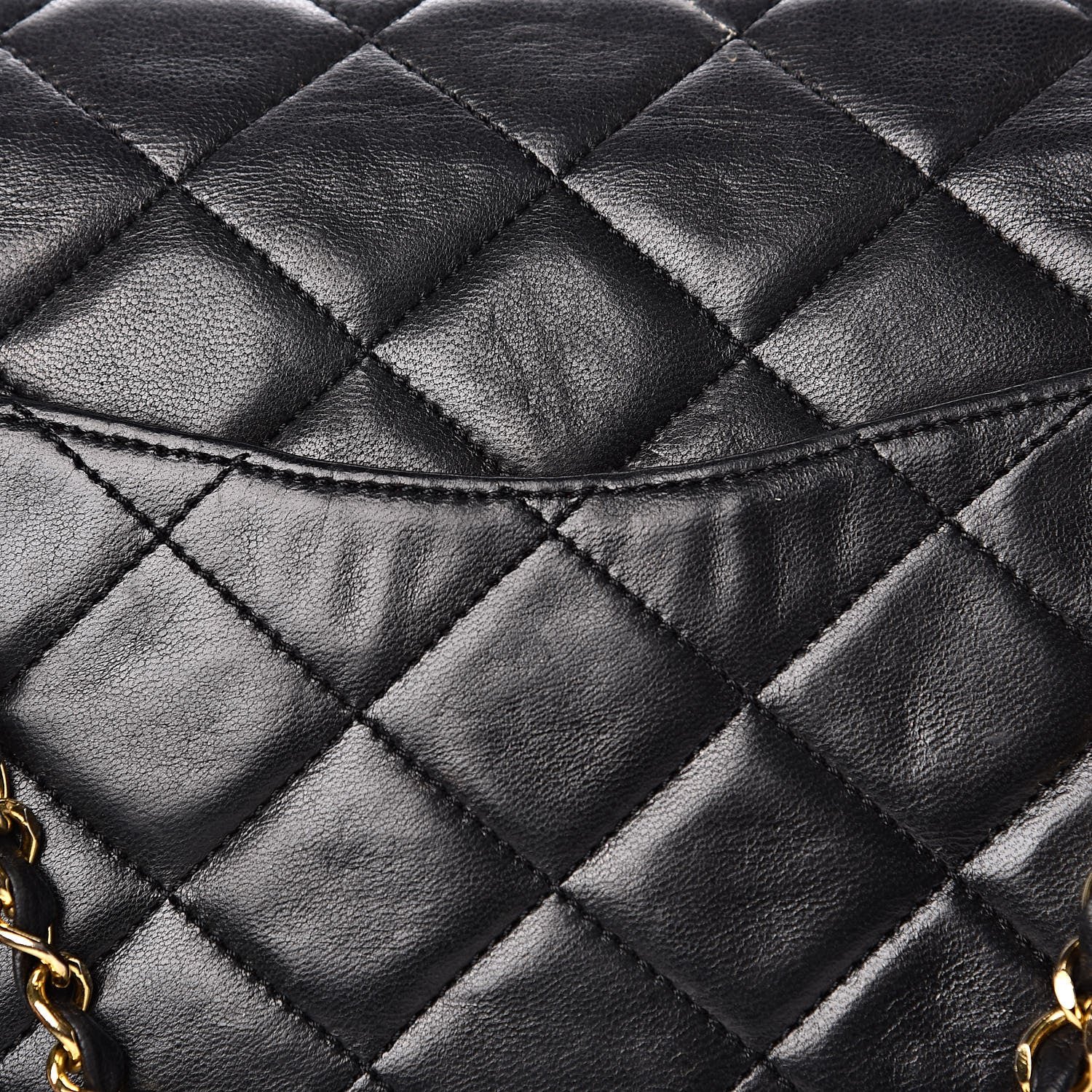 Chanel Lambskin Quilted Medium Double Flap Bag Black 18 of 19